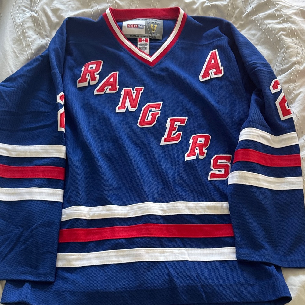 CCM Blue Rangers Hockey Jersey with Red & White Accents